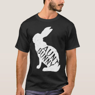 Retro Aunt Bunny Auntie Rabbit Matching Family Ea T-Shirt