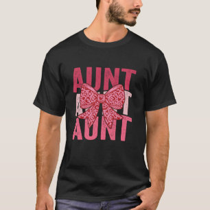 Retro Aunt Valentine s day Heart Coquette Bow Matc T-Shirt