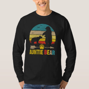 Retro Auntie Bear Matching Family Cute Bear T-Shirt