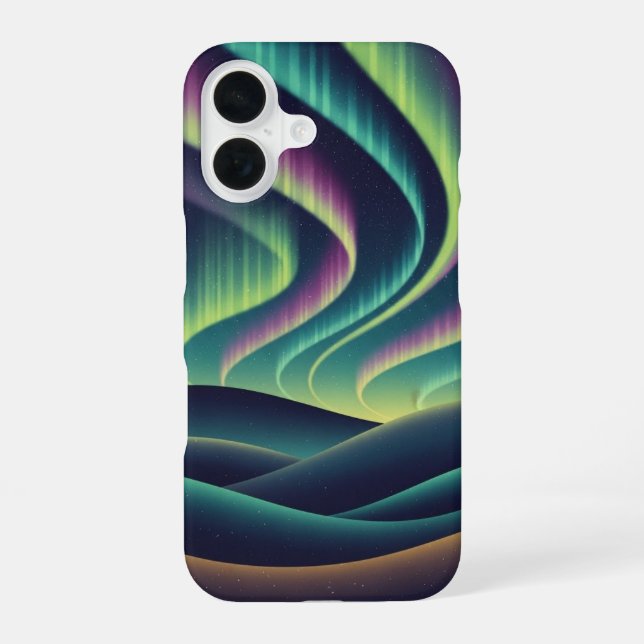 Retro Aurora Hills iPhone 16 Case (Back)