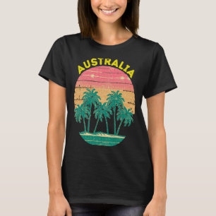 Retro Australia Vacation Souvenir Palm Tree T-Shirt