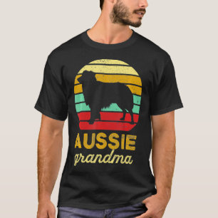 Retro Australian Shepherd Grandma Gift Aussie Gran T-Shirt