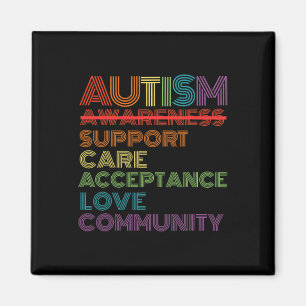 Retro Autism Awareness Teacher School For Women Me Magnet