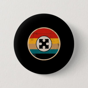 Retro Autism Puzzle Vintage 70s 80s Awareness Mum 6 Cm Round Badge