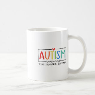 Retro Autism Seeing The World Differently Autism A Coffee Mug
