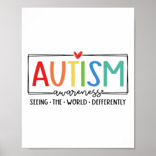 Retro Autism Seeing The World Differently Autism A Poster