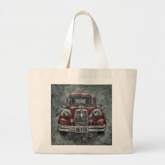 retro, auto, car, large tote bag