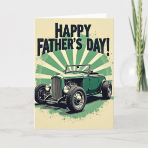 Retro Auto Fathers Day Art Card