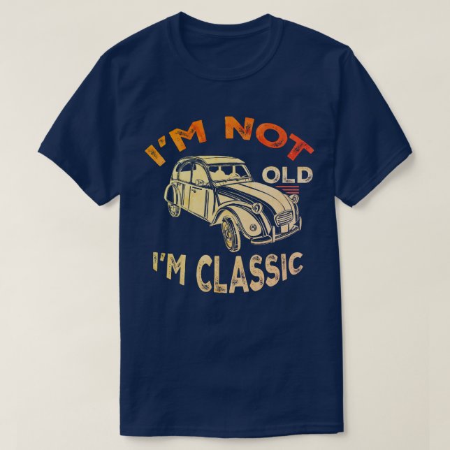 Retro Auto Gift, Funny Classic Car Lover T-Shirt (Design Front)