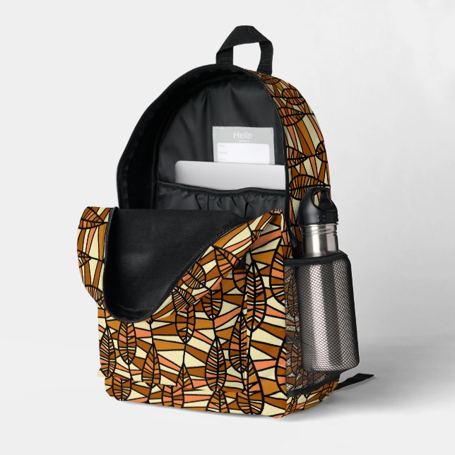 Retro Autumn Backpack #3 (Back Corner Right (Open))