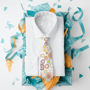 Retro Autumn Circles Big Tie