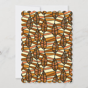 Retro Autumn Flat Greeting Card