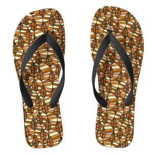 Retro Autumn Flip Flops