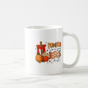 Retro Autumn Pumpkins Spice And Jesus Christ Fall Coffee Mug