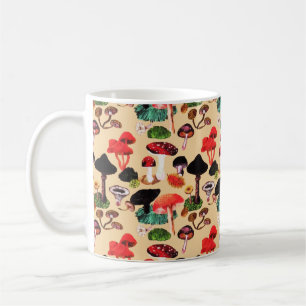 Retro Autumn Woodland Mushroom Watercolor Coffee Mug
