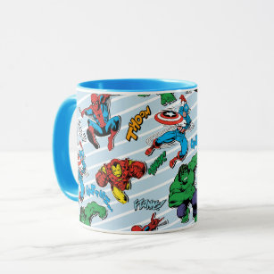 Retro Avenger Bold Stripe Pattern Mug