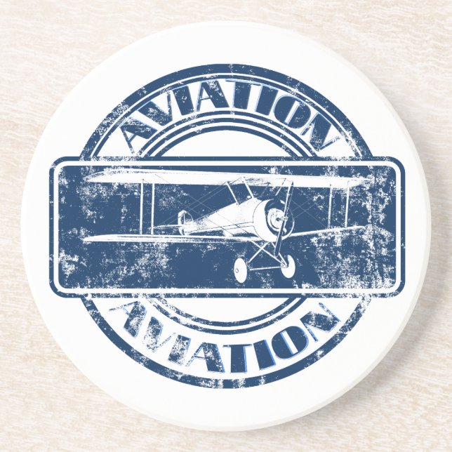 Retro Aviation Art Coaster (Front)