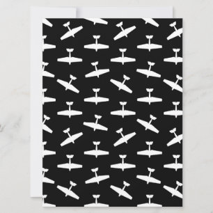 Retro Aviation Themed Aeroplanes Print Plane Desig Holiday Card