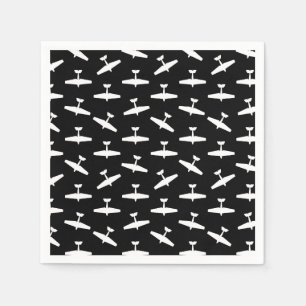 Retro Aviation Themed Aeroplanes Print Plane Napkin