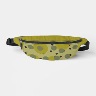 Retro Avocado Dream 1970s Atomic Circles Bum Bags