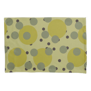 Retro Avocado Dream 1970s Atomic Circles   Pillowcase