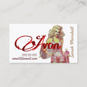 Retro Avon Representative  Business Card