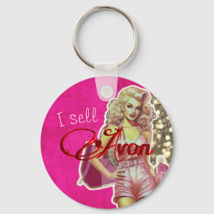 Retro Avon Representative Key Ring