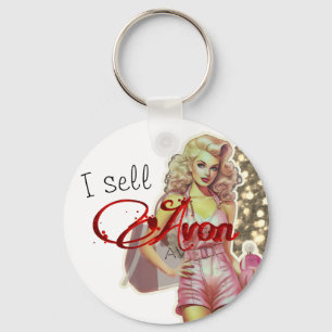 Retro Avon Representative   Key Ring