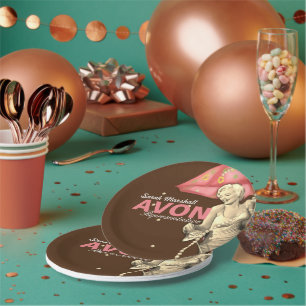 Retro Avon Representative  Paper Plate