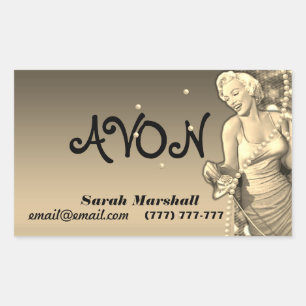 Retro Avon Representative   Rectangular Sticker