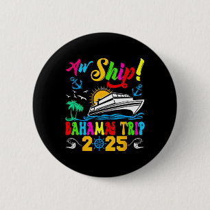 Retro Aw Ship Hamas Trip 2025 Family Cruise Summer 6 Cm Round Badge