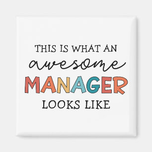 Retro Awesome Manager Funny Magnet
