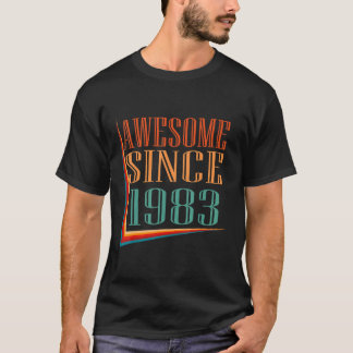 Retro Awesome Since 1983 39th Birthday T-Shirt