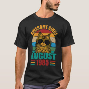 Retro Awesome Since August 1985 37th Birthday 37 Y T-Shirt