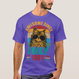 Retro Awesome Since July 1981 41st Birthday 41 Yea T-Shirt
