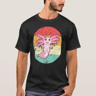 Retro Axolotl Mexican Salamander Fish Costume T-Shirt