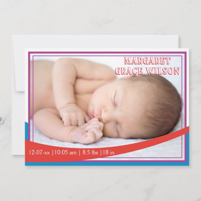 Retro Baby announcement (Front)