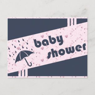 retro baby shower invitation postcard