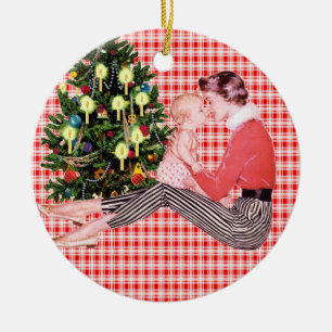 Retro Babys 1st Christmas Ornament