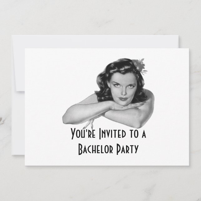 Retro Bachelor Party Invitation (Front)