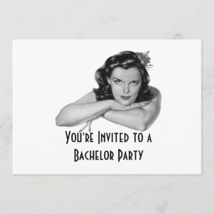Retro Bachelor Party Invitation
