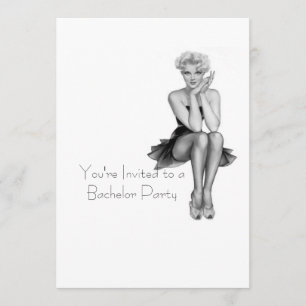 Retro Bachelor Party Invitation Template