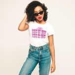 Retro Bachelorette Party Bride T-Shirt<br><div class="desc">Celebrate the bride in style with this retro Girls Weekend T-shirt that is perfect for bachelorette parties especially in Nashville! Features a popular "let's go girls" phrase with pops of pink and a trendy cowgirl hat. Easily customise the colours, fonts, placement or even add the bride & bridesmaids names in...</div>