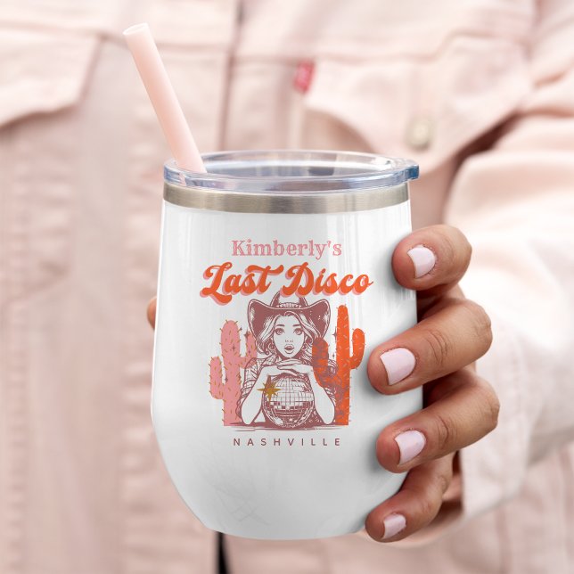 Retro Bachelorette Party Last Disco Pink Cowgirl  (Creator Uploaded)