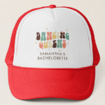 Retro Bachelorette Party Personalised Dancing Trucker Hat<br><div class="desc">Custom Bachelorette Party Retro Dancing Queens trucker hat you can customise with the bride's name. Perfect matching bride party retro design</div>