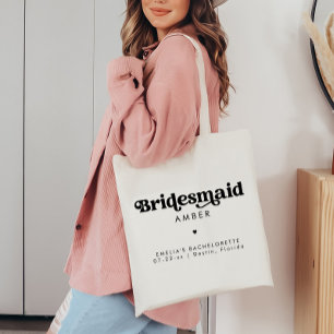 Retro Bachelorette Party Tote Bag Bridesmaid