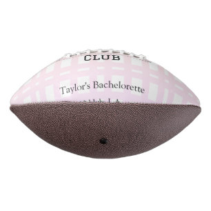 RETRO BACHELORETTE WEEKEND CLUB PINK ORANGE DATE FOOTBALL