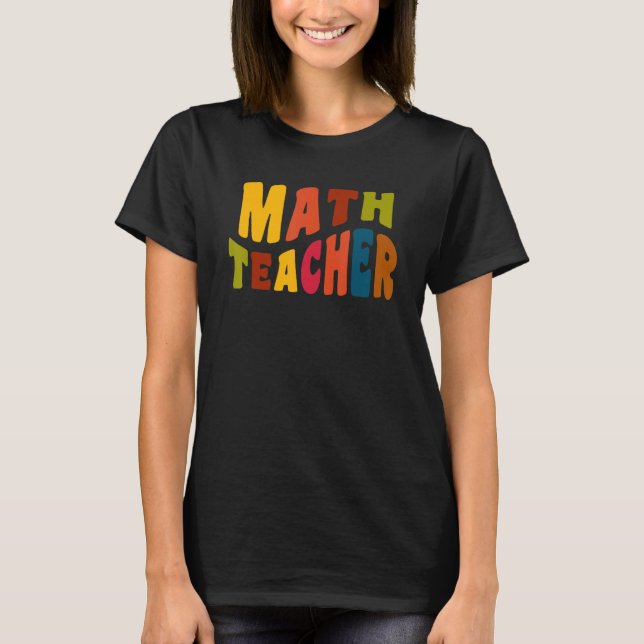 Retro Back To School Mathematics Equation Math Tea T-Shirt (Front)