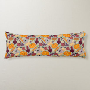 Retro background from fresh vegetables body cushion