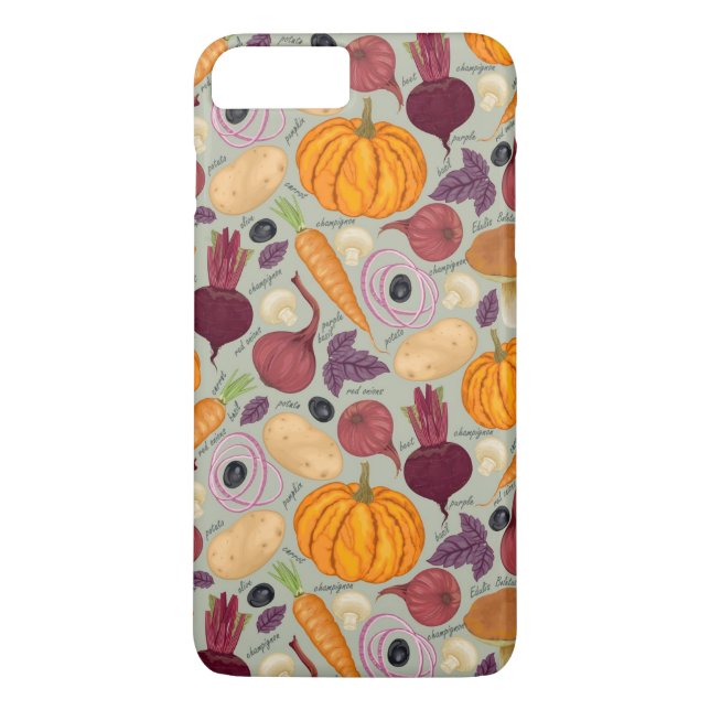 Retro background from fresh vegetables Case-Mate iPhone case (Back)